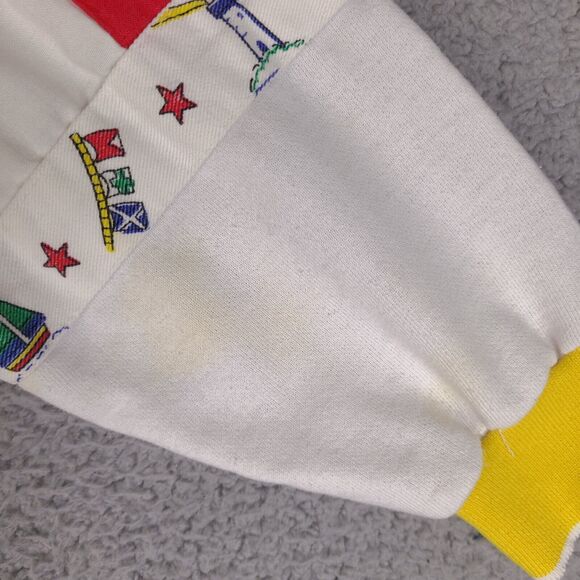 Vintage Camp Beverly Hills Sweater Cardigan Adult Large White Long Sleeve Button - Picture 12 of 16